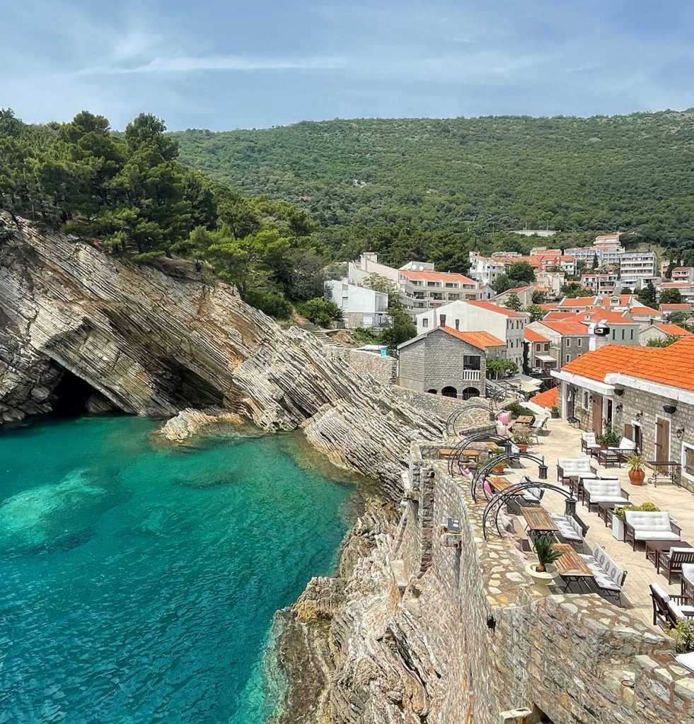 Petrovac - the view from the Venetian fortress of Castello