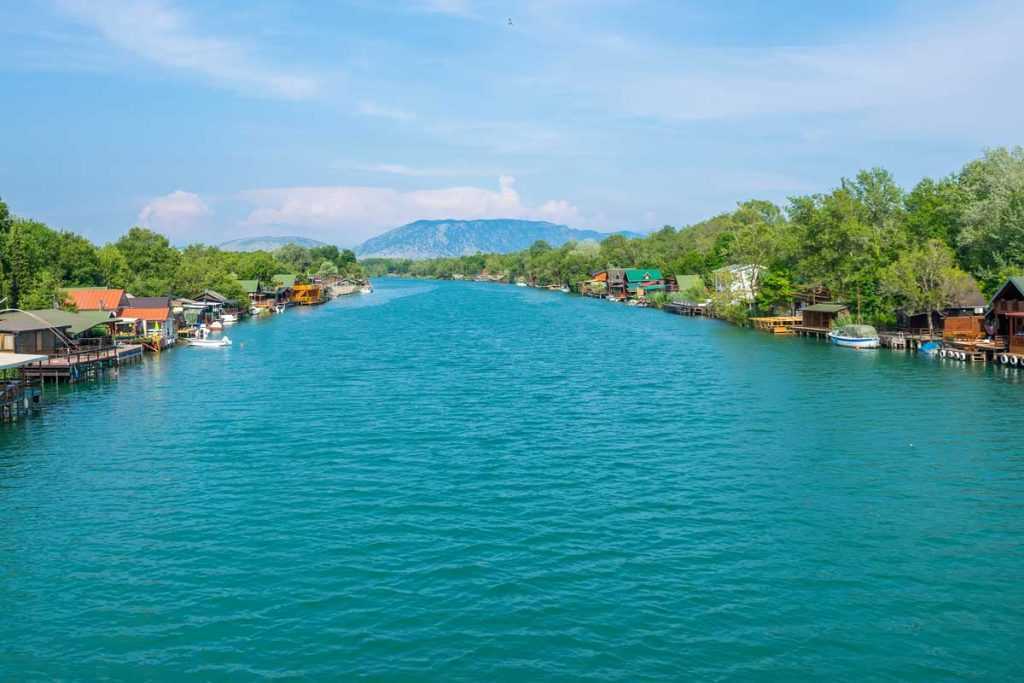 Fishing village, Ponte Ada Bojana, Montenegro.